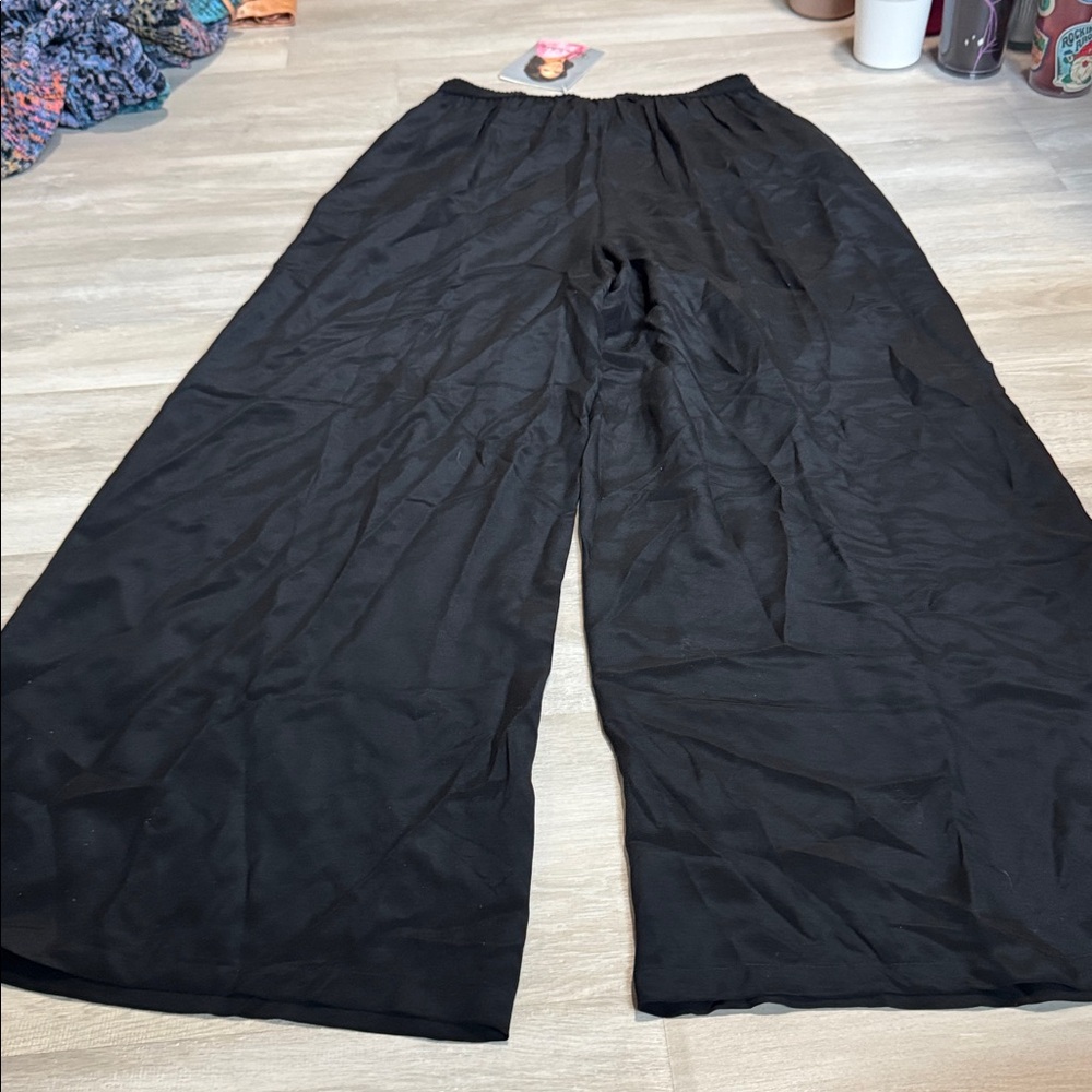 NWT Diane Von Furstenberg 100% silk black pants - Picture 4 of 4